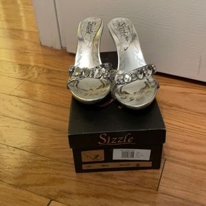 Sizzle Maui Silver Slide Prom/Formal Shoes